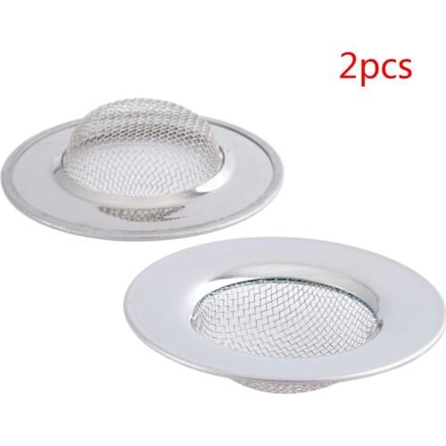 2Pcs Kitchen Sink Strainer 6.4CM Stainless Steel Bathtub Hair Catcher Stopper Bathroom Shower Drain Hole Filter Sink Strainer