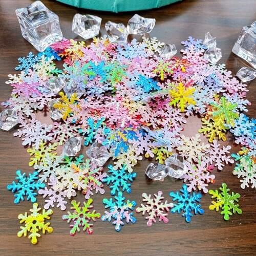 300pcs/Lot Christmas Snowflakes Confetti Artificial Snow Tree Ornaments Decorations For Home Party Wedding Birthday Decor