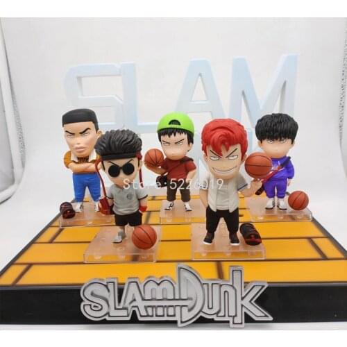 5pcs/set SLAM DUNK Anime Figure Sakuragi Hanamichi Figure Kaede Rukawa Akagi Takenori PVC Action Figure Collectible Model Toys