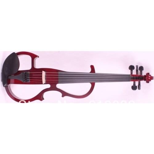 5 strings 4/4 Electric Violin Silent Pickup Fine tone parts include New Golden Color #8-10 red color