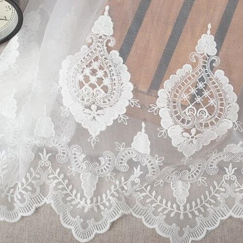 5Yards 35cm Width Wedding Garment Accessories Embroidered Sewing Boutique Lace Fabric Tape DIY Craft Cord Trim Hot Selling