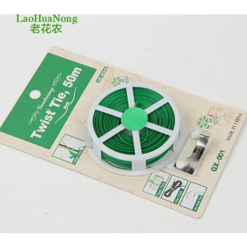 50 meters garden roller tape,bonsai growing tie,Gardening plant Twist Tie with Cutter