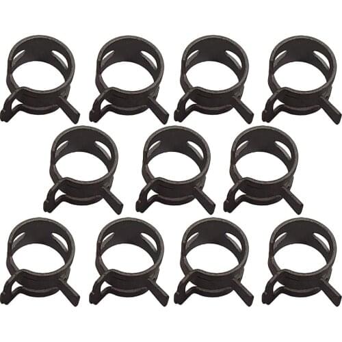 [6-30mm] Q673B Vacuum Spring Fuel Oil Water Black Hose Clip Pipe Tube for Band Clamp Metal Fastener HW284