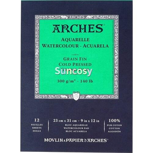 Arches Artist Watercolor Paper Block, Hot Press,Cold Press,Rough 300g Aquarelle 100 Cotton Drawing Paper Book 8k 16k
