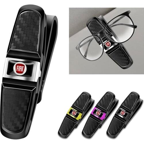 Auto Emblem Glasses Sunglasses Clip Car Accessories Interior For FIAT Grande Punto 500 Astra Stilo Ducato Bravo 500X Panda Tipo