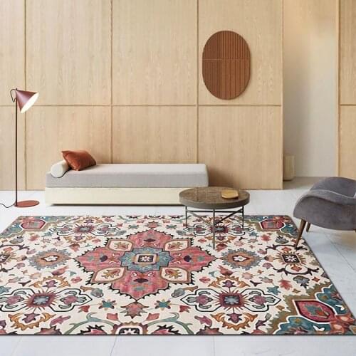 Bohemian Carpet Ethnic Rug Carpets for Living Room Geometric Pattern Floor Kitchen Corridor Floor Mat Tapetes De Sala Alfombra