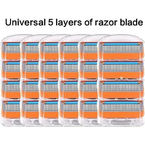 Men Manual Shaver Razor Machine for Shaving Blades 5 Layer Cassettes With Replacebale Blades Compatible with General