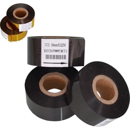 Black Width 30mm length 122m label date coding ribbon for packing bags