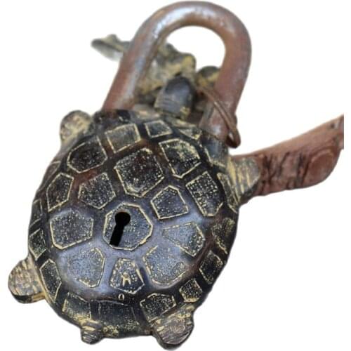 Design lock decoration of Chinese old bronze lock Tortoise