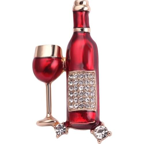 Bottle And Wine Pins Lapel Pins Enamel Pins Badges Denim Jackets Metal Brooches For Men Women Unisex Couple jewelry Gifts