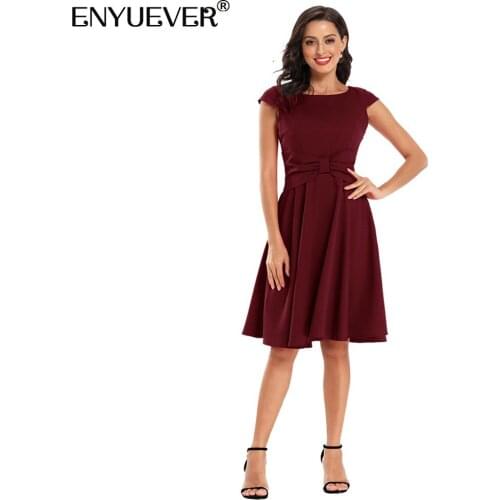 Деловые летние платья ENYUEVER China At AliExpress