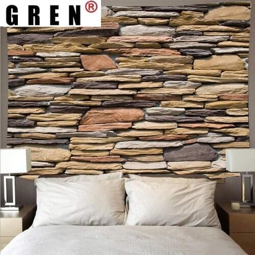 GREN Marble Cement Cobbled Road Covering Large Wall Art Tapestry Psychedelic Wall Hanging Beach Towel Polyester Fiber Blanket