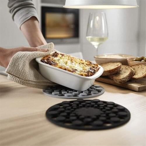 Round Hollow Insulation Pad Multifunctional Heat-Resistant Non-Slip Coasters for Home Kitchen Restaurant TS2