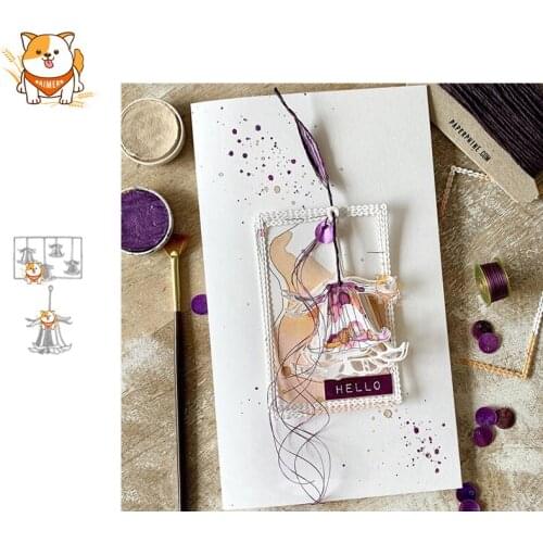 Bellflower Frame Metal Cutting Dies Scrapbooking Stencil DIY Decorative Embossing Craft Die Cuts Card Making New Dies For 2020