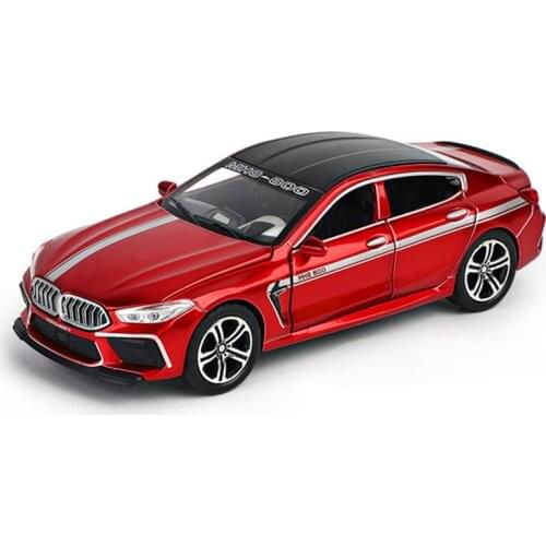 Diecast 1/32 Scale M8 Model Cars Sound and Light Pull Back Simulation Alloy Static Display Adult Collection Boy Toy Car Kids
