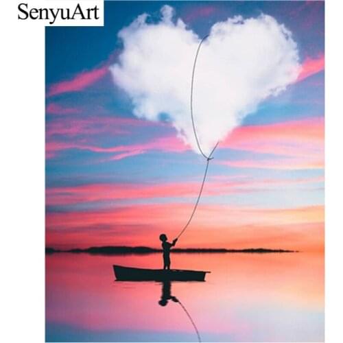 SenyuArt Paint with Diamonds Cuadros Drawing Landscapes Anime Picture Accessories Embroidery Cross Stitch Kits Mosaic 3d Paiting