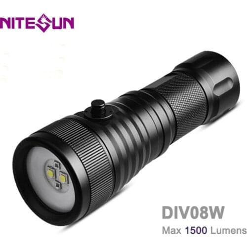 NITESUN DIV08W Diving Flashlight 2* CREE XM-L2 U4 + XPG-R5 LED dive Light max 1500 lumen Underwater 150M waterproof diving Torch