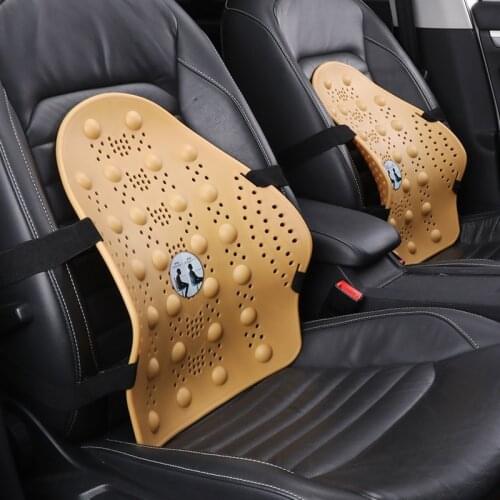 The New Universal Car Back Support Chair Massage Lumbar Support Waist Cushion Mesh Ventilate Cushion Pad For Car Office Home