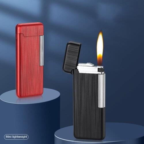 New Windproof Flint Gas Lighte Butane Metal Cigarette Cigar Lighter Inflated Portable Old Style Retro Gadgets For Men