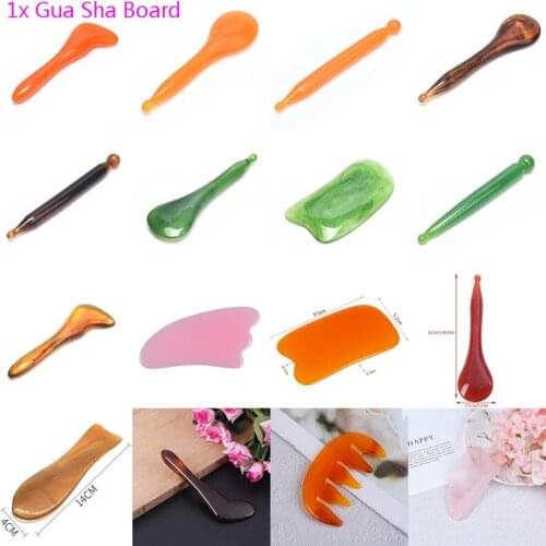 NEW 2021 Beeswax Guasha Scraper Face Neck Back SPA Therapy Massage Board Guasha Board Scraper Massage Tools