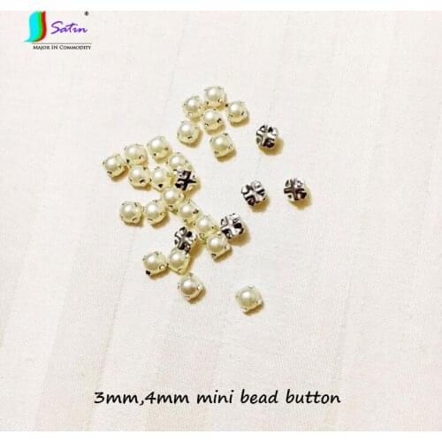 Wholesale Doll Headdress,Clothes Accessory 400pcs 3mm,4mm Mini Bead Button S0594L