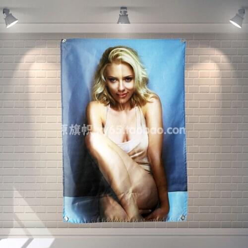 "Sexy girl" Retro Poster Banners Bedroom Dressing Room Wall Decoration Hanging curtains Waterproof Cloth Polyester Fabric Flags