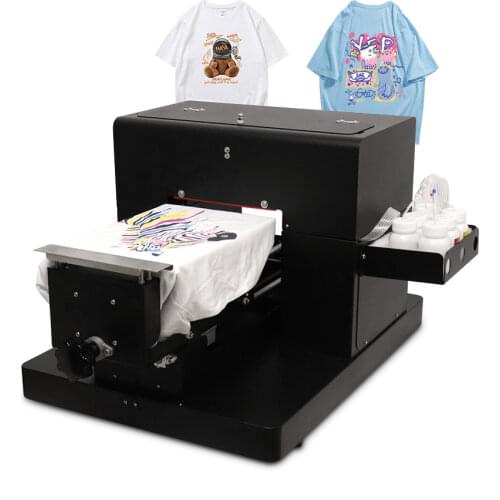 A4 Flatbed Printer Multicolor A4 DTG Printer Directly Print For Dark Color Or Light Color T-shirt Printing Machine