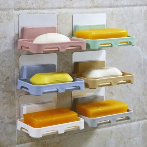 Kitchen Hanging Soap Box Soap Dishes Drain Wall Mounted Soap Sponge Holder Storage Rack Bathroom Organizer Soap Draining Holder