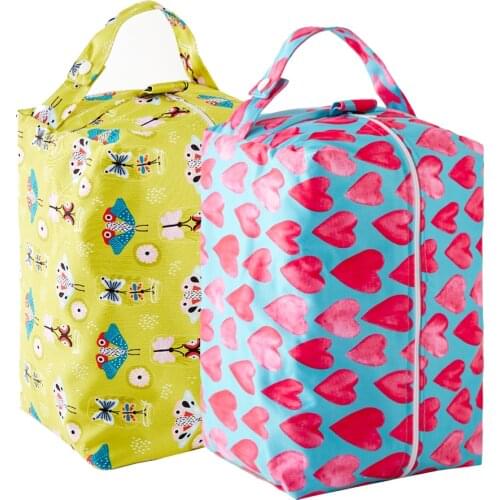 Baby Diaper Bag Nappy Changing Stroller Hanging Organizer Bag Wet 2 layers Waterproof PUL