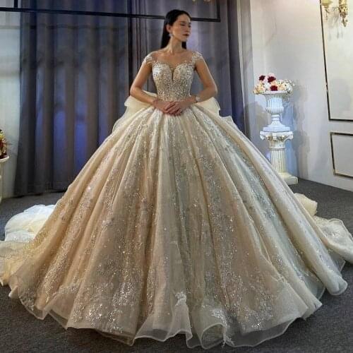 Luxury Ball Gown Wedding Dresses Sexy Backless Ruffles Court Train Bridal Gowns Saudi Arabia Dubai Wedding Vestidos Custom Made