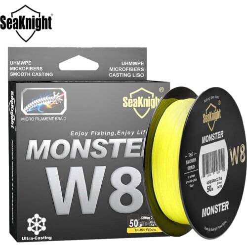 SeaKnight MS Series W8 Braided Fishing Line 500M 546YDS 8 Strands Wire PE Multifilament Line Carp Fishing 15 20 30 40 50 80LB