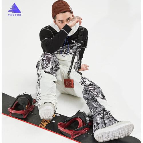 Extra Thick Men Women Ski Pants Straight Full Overalls Winter Warm Windproof Waterproof Outdoor Sports Snowboard Snowmobile