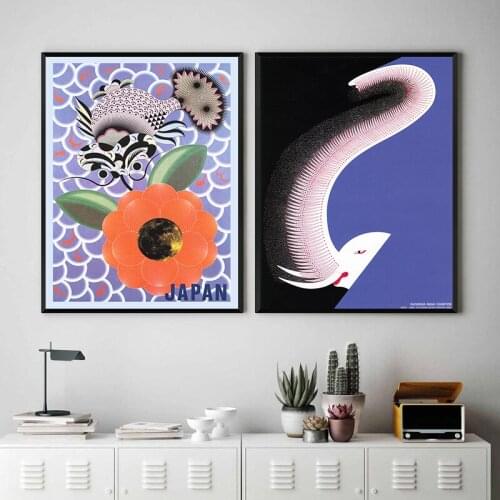 Kazumasa Nagai Japan Vintage Exhibition Posters and Prints Japanese Style Decoration Canvas Painting Wall Art Pictures Decor