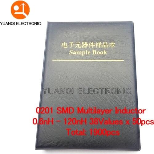 0201 muRata SMD Multilayer Inductor Sample Book 0.6nH~120nH 38Valuesx50pcs=1900pcs Assorted Kit