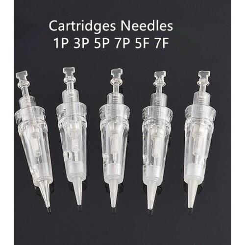 100pcs Tattoo Cartridges Needles 1/3/5/7P Disposable Sterilized Permanent Makeup Eyebrow Lip Tattoo Machine Pen Tool