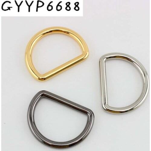 4pcs 60pcs 4colors 39mm welded bags' polished nickel metal Closed d ring for bags metal accessory online shop free shipping