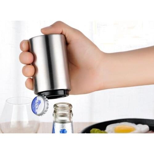 50pcs/lot Beer Bottle Opener Automatic Stainless Steel Beer Juice Drinking Bottle Opener support printing LOGO SN1220