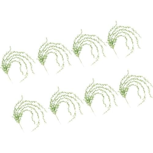 8pcs Indoor Outdoor Artificial Hanging Plant Fake Succulent String of Pearls