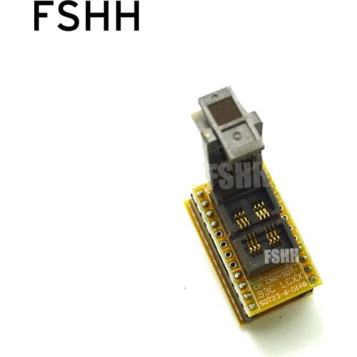 SOT23-6 to DIP8 Programmer Adapter for 93xx eeprom test socket Apply to CH2013/CH2015 Programmer