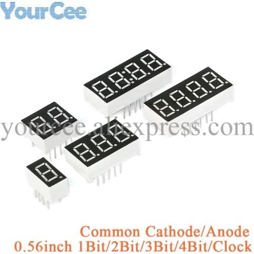 Big Sale!!! 5pcs 2bit 2 bit Common Cathode Digital Tube 0.56" 0.56in. Red LED Digit 7 Segment