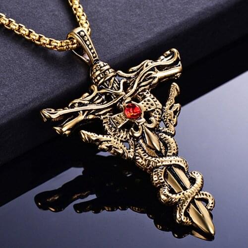 Creative Personality Faucet Pendant Necklace Long Titanium Steel Pendant Hip-Hop Man Necklace Unique Design Jewelry