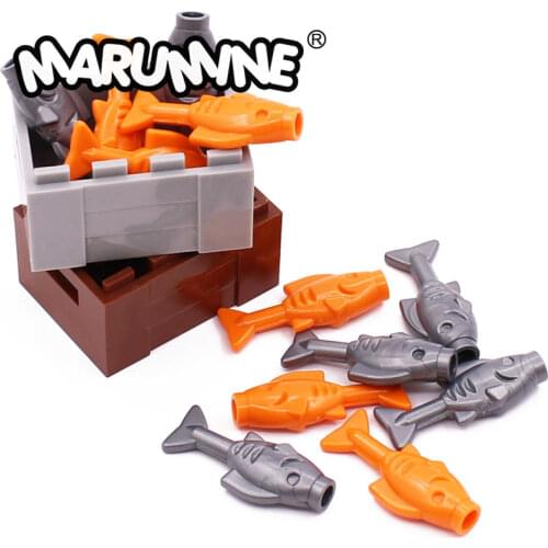 MARUMINE DIY Fish With Knob for figures 64648 Compatible Building blocks toys Fishing Educational Tech Parts Toys