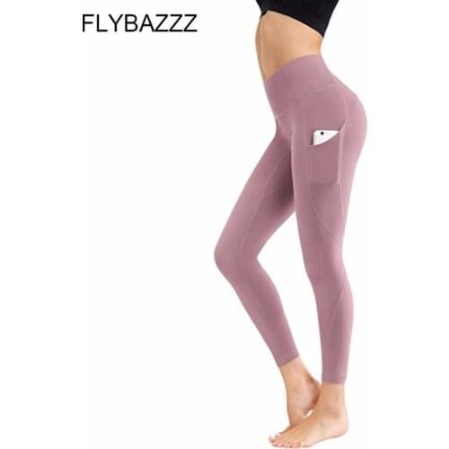 Women Sexy Leggings With Pocket Fitness Yoga Pants Leggings Sportswear Gym Hip Lift Push Up Running Tights Workout Sports Pants