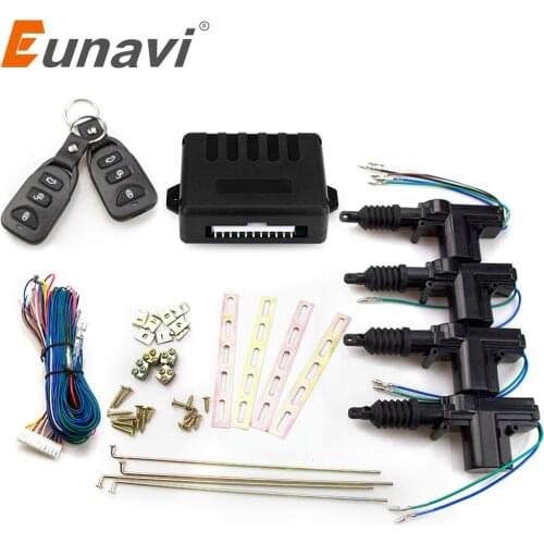 Eunavi Universal 12V Motor (4 Pack) Car Power Door Lock Actuator Car Remote Central control Locking Keyless Entry System