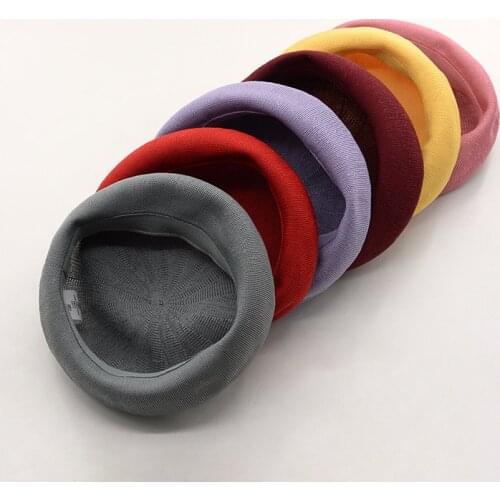 French baret hat Spring and Summer Fashion Pumpkin Beret hat painter hat retro knitting breathable art painter hat octagonal hat
