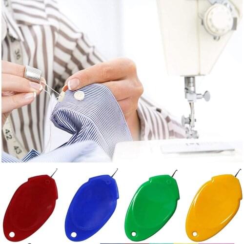 Needle Threader Stitch Insertion Tool for Sewing Machine Plastic Wire Loop for Needles Needlework Threader Sewing Tools