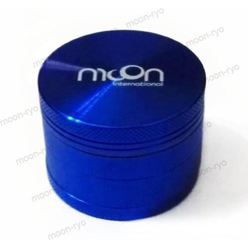 Moon New Blue 4 Layer Metal Alloy Tobacco Herb Grinder 50MM/1.97" Magnet Closed