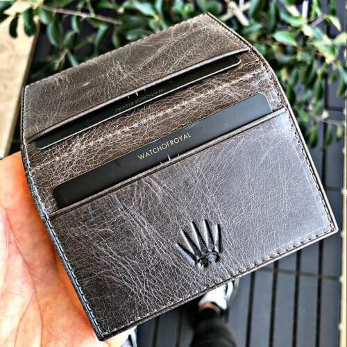 Leather Card Holder Wallet Men Brand Black Magic Trifold Leather Slim Mini Wallet Small Money Bag Male Purses Genuine Leather 100% Genuine Leather Men Wallet Coin Purse Small Mini Card Holder Portomonee Male Walet 2