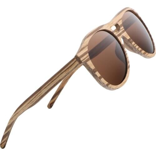 2019 Mens Zebra Classic Wood Sunglasses Womens Polarized Wood Sun Glasses uv400 eyewear in wood Gift Box gafas de sol mujer