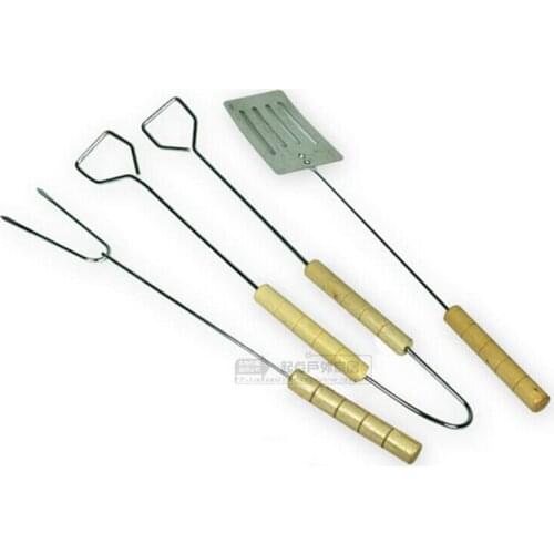 Barbecue accessories kit Outdoor barbecue charcoal barbecue bake shovel clip wings barbecued pork roast three-piece